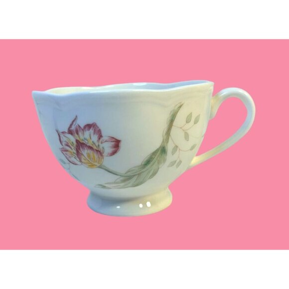 Lenox Butterfly Meadow Individual Stackable Porcelain Teapot & Lid With Teacup - Picture 11 of 12